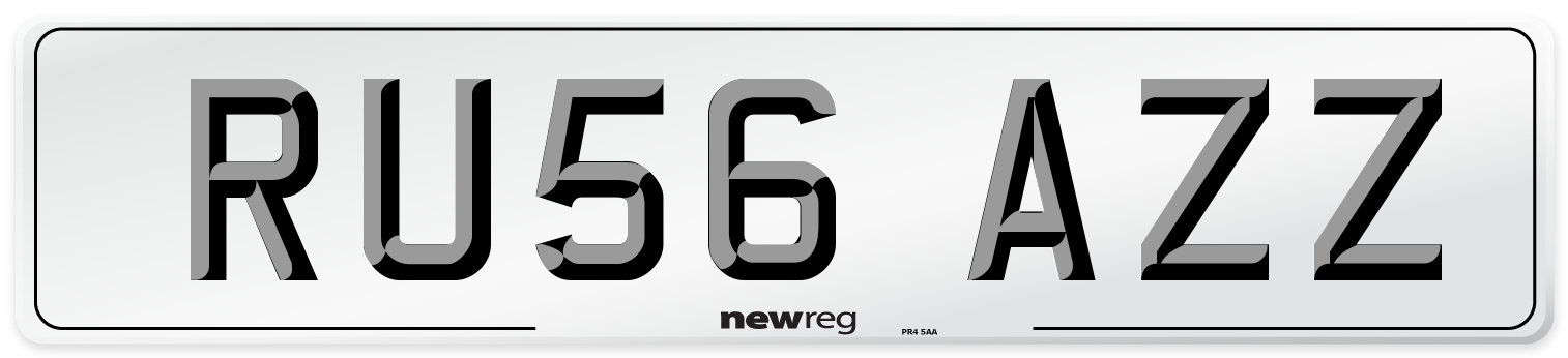 RU56 AZZ Number Plate from New Reg